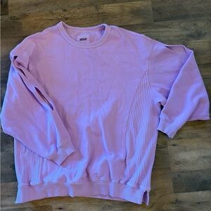 Aerie Lavender Sweatshirt with Slit Sleeve Details Size large Woman’s